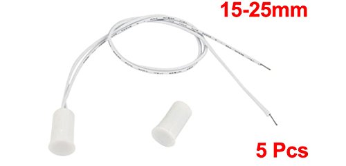 uxcell 5 Pcs NC Door Window Contact ABS Alarm Security Magnetic Reed Switch