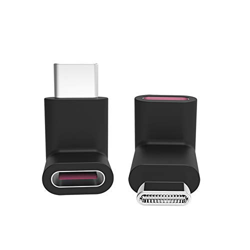 90 Degree Right Angle Type-C Male to Type-C Female Adapter 100W 40G,up and Down 90 Degree Type-c Plug to Jack Expansion Adapter is Suitable…