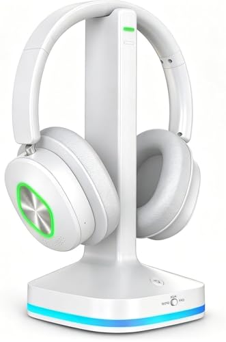 Wireless Headphones for TV, TV Headphones Wireless for Seniors with Transmitter Charging Base, 3 Audio Modes & Low Latency & Blutooth 5.4, Bluetooth