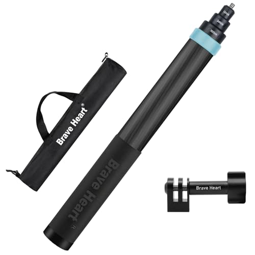 Kezhi 118/3.0m 9.8ft Extended Super Long Carbon Fiber Invisible Selfie Stick for Insta360 X5 Insta 360 X4 X3 ONE X2 R X GO 3S 3 2 Action for DJI osmo