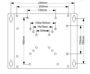 Mount World 1070 Ultra Slim Flush Wall Mount (0.5 Inch from Wall) for Most Samsung 26" to 40" TV LCD and Display
