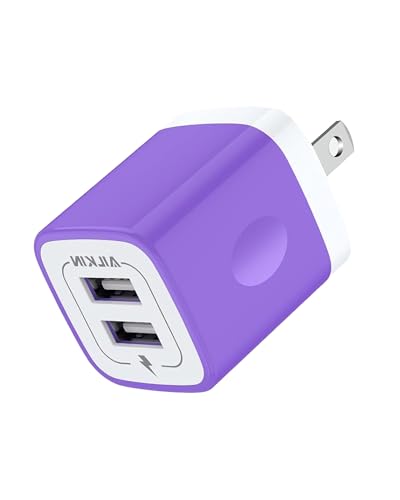 AILKIN USB Wall Charger, Charger Adapter, 2.1Amp Dual Port Quick Charger Plug Cube for iPhone, Samsung Galaxy Double USB A AC Power Adapter US