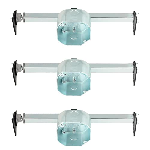 Ciata Ceiling Fan Mounting Bracket, Saf-T-Brace with Locking Teeth, 3 Teeth, Larger Box for High Wire Capacity, Twist and Lock with 2-1/8 Inch Ceiling