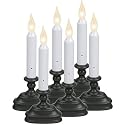 Xodus Innovations FPC1320A-6 Battery Operated LED Window Candle with New Hot Spot Technology and Dusk to Dawn Sensor and Choice of White of Amber