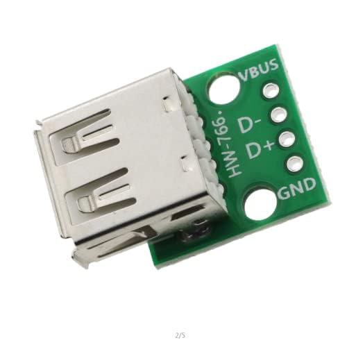 SJZBIN USB 2.0 Breakout Board Adapter 10PCS USB Type A Female Socket Breakout Board 2.54mm Pitch Adapter for DIY USB Power Supply