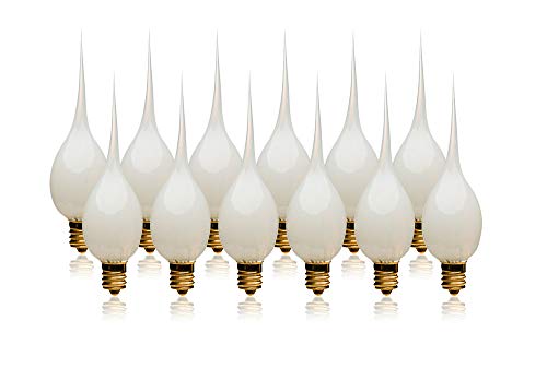LightLady Studio Silicone Light Bulbs for Window Candles, 7W, 12 Pack