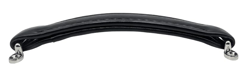 Black Leather Style Amp Handle (Black w/Black Stitching + Hardware) RH-0586-BB-A