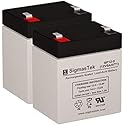 SigmasTek SP12-5 (T1) - 12V 5AH F1 SLA Rechargeable Battery Set - Replaces: Universal Power UB1250 (D5741), Mighty Max Battery ML5-12, BP5-12…