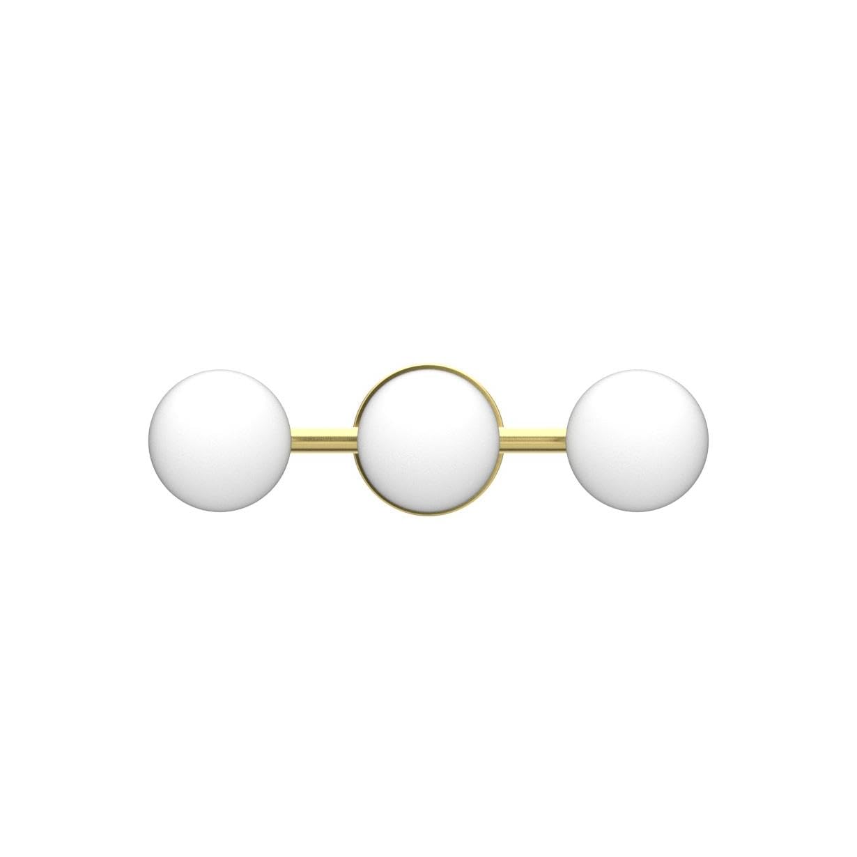 Bathroom Vanity Lights, 3-Light Bathroom Light Fixtures Gold Bathroom Lights, Mid Century Modern Brass Gold Vanity Light Dimmable Wall Sconce Wall
