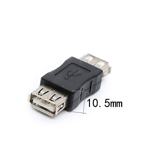 rgzhihuifz 2 Pack USB 2.0 AF/AF Plug Type A Female to Type A Female Adapter Connector Converter Compatible with Laptop Computer Hard Drive Printer