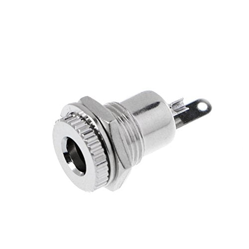 VizGiz 5 Pack 5.5mm x 2.1mm Female Socket Panel Mount Connector 5.5x2.1mm DC-099 Power Supply Jack Terminal Plug Adapter Replacement Repair Parts