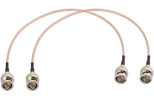 Superbat 3G HD SDI Cable BNC Cable 1ft 30cm 75 ohm for Cameras BMCC Video Equipment Supports HD-SDI 3G-SDI 4K 8K SDI Video Cable (Straight,2Pcs)