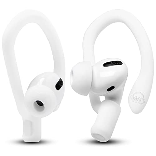 WC HookZ - Patented Upgraded Over Ear Hooks for AirPods Pro 1, 2 & AirPods 1, 2 & 3- Two Size Pairs Included in Package, Unique Left & Right Hook