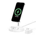 Belkin MagSafe 2-in-1 Wireless Charging Stand for Apple iPhone 17, iPhone 16, iPhone 15, iPhone 14 Series & AirPods - MagSafe Fast Charging Station