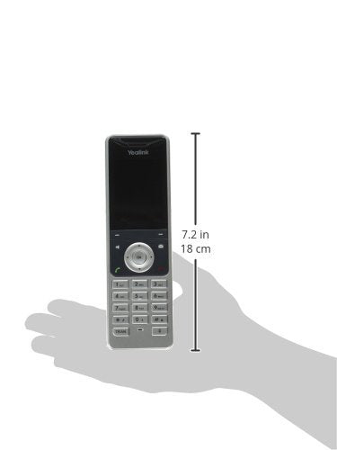 Yealink W56H Cordless DECT IP Phone, Base Station Not Included, 2.4-Inch Color Display. 10/100 Ethernet, 802.3af PoE, Power Adapter Included