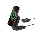 Belkin Magnetic Foldable Wireless Charging Stand 15W - MagSafe-Compatible Qi2-Certified Charger, Wireless Charging Stand for iPhone 16, Galaxy S25