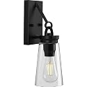 Progress Lighting P710097-031 Transitional One Light Wall Bracket from Stockbrace Collection in Black Finish,Matte Black, 13.50x4.75x5.50