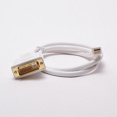 3Ft (3 Feet) Mini Displayport/Thunderbolt to DVI-D (24+1) Male to Male with Gold Connectors