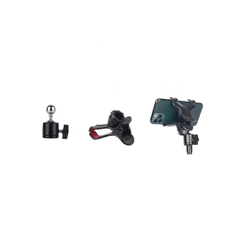VizGiz 4 Pack 17mm Ball Head with 1/4 inch Threaded Screw Socket Stainless Steel Swivel Ball Joint Adapter Converter for Super Clamp Camera Hot Shoe