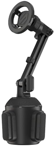 Scosche MagicMount Cup Holder Phone Mount with MagSafe, Adjustable Magnetic Car Mount with Stable Base and Flexible Arm, Compatible with PopSockets