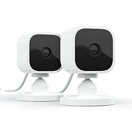 Blink Mini - Compact indoor plug-in smart security camera, 1080p HD video, night vision, motion detection, two-way audio, easy set up, Works