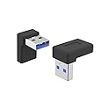 rgzhihuifz Right Angle USB A Male to USB C Female Adapter,90 Degree USB3.0 to Type C Cable Connector Support unidirectional Sides 5Gbps & Data
