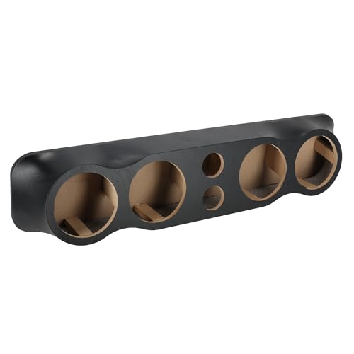 Q Power Vinyl Pod Quad 6.5" Speaker Box, 4-Hole Sealed Enclosure, Black