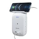 Philips 6-Outlet Tap with Device Shelf, 450J, Space Saving Design with Indicator Light, for Smartphone Charging Station, Multi-Use, 2 USB Ports