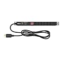 Valiant Power Rack Mount Power Strip - 240V 30A Single Phase PDU with Built-in Surge Protector, Volt & Amp Meter for Data Center - 19” Metal Housing