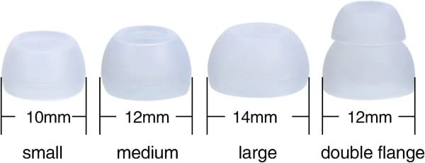 Earbudz Replacement Earbuds Ear Tips fit Powerbeats, Skullcandy, Panasonic, Symphonized, iFrogz, Mpow, & More - Small, Medium, Large and Double Flange