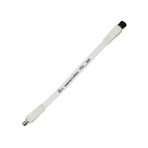 12" Inch Flat HD Coaxial Cable Dish Network Slimline 3 GHz RG6 White F to F Jumper High Frequency Digital RV Camper Portable Satellite Dish TV Antenna Under Door or Window Coax Cable Adapter