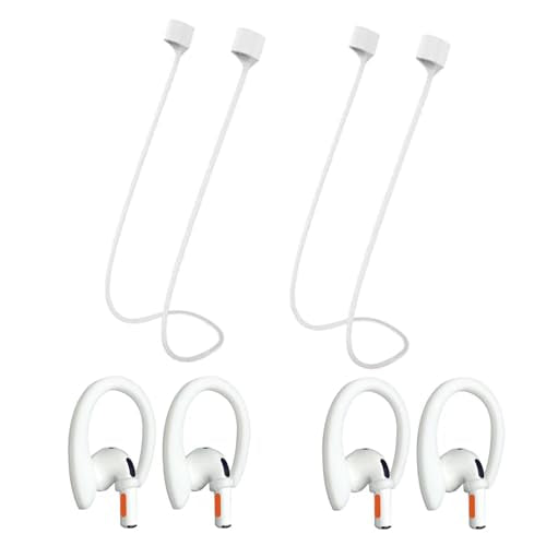 Magnetic Anti-Lost Straps for Apple AirPods 4st to 1th Generation and AirPods Pro 1st to 4th Generation, 2 Additional Pairs of Ear Hooks-Compatible
