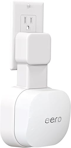 Outlet Wall Mount Only for eero 6 & 6+ mesh Wi-Fi System (NOT for Pro 6/Pro 6E), No Messy Wires & Space Saving Outlet Holder for eero Extender (1