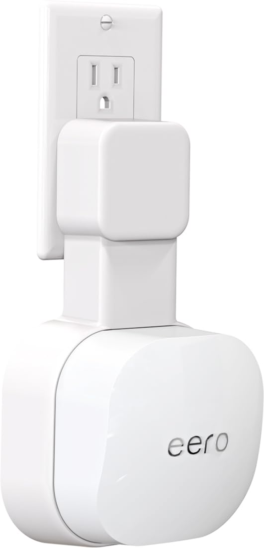 Outlet Wall Mount Only for eero 6 & 6+ mesh Wi-Fi System (NOT for Pro 6/Pro 6E), No Messy Wires & Space Saving Outlet Holder for eero Extender (1