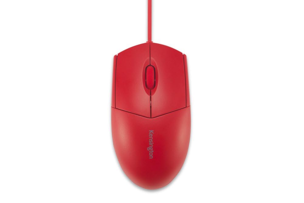 Kensington Pro Fit Wired Washable USB Computer Mouse K75239US, Red