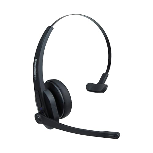 Car and Driver Trucker Bluetooth Headset with Noise Cancelling Microphone, Wireless Headset with Bluetooth 5.0, Multi Device Pairing, 24 Hour Battery