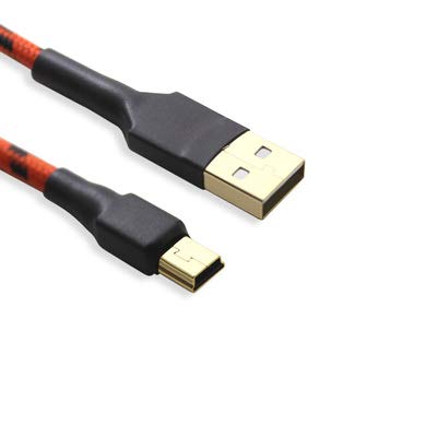 New Replacement Braided Mini USB Keyboard Cable for Razer BlackWidow Keyboard 1.5M (Orange)