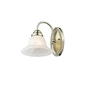 Livex Lighting 1531-01 Edgemont 1-Light Bath Light, Antique Brass