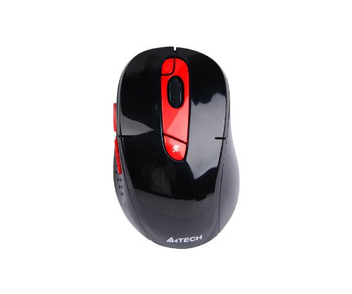 A4Tech G11-570 Rechargeable Lithium Ion Battery Pinpoint Optic Shuttle Series Wireless USB Mouse (Red)