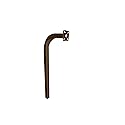 Standard Direct Burial Goose Neck Pedestal Aluminum 2" X 2" X 60" gate keypad mounting Post (Bronze)