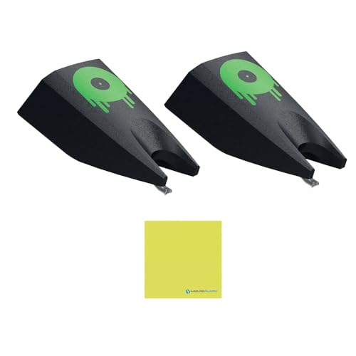 Ortofon Stylus CC MKII Mix - 2X Ortofon Replacement Stylus Bundle with Liquid Audio Instrument Polishing Cloth - Precise Fit with Tactile Feedback
