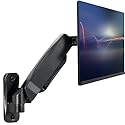 VIVO Height Adjustable Pneumatic Arm Single Monitor Wall Mount, Full Motion Articulating, Fits 17 to 32 inch Screen, Black, MOUNT-V001A