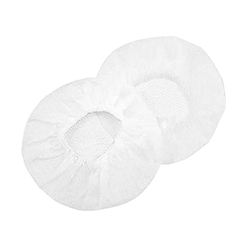 100Pcs White Non-Woven Sanitary Headphone Ear Cover, Disposable Super Stretch Covers Washable for Most On Ear Headphones with 10~12cm Earpads (XL