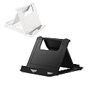 Kemoxan 2 Pack Portable Cell Phone Stand Holder for Desk, Foldable Pocket-Sized Mount, Universal Adjustable Desktop Mobile Phone Kickstand Compatible