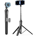 UBeesize 72'' Magnetic Tripod for iPhone with Remote, Extendable Cell Phone Tripod Stand, Compatible with MagSafe, Selfie Stick Tripod for iPhone 15
