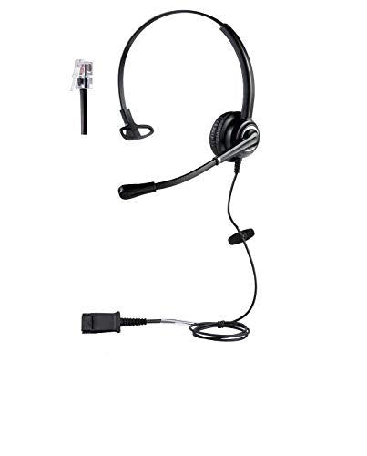 Cisco Phone Headsets for Office Phones - Binaural Call Center HD Telephone Headset with Microphone for Landline Phones - Corded Desk Phone Headset