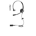 Cisco Phone Headsets for Office Phones - Binaural Call Center HD Telephone Headset with Microphone for Landline Phones - Corded Desk Phone Headset