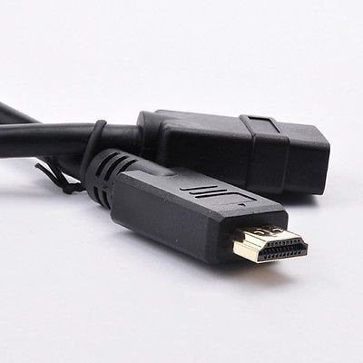 AYA 15Ft (15 Feet) 24AWG High Speed HDMI Male to Female Extension Cable Ethernet, CL2, Audio Return, 4K 3D and in Wall Ready