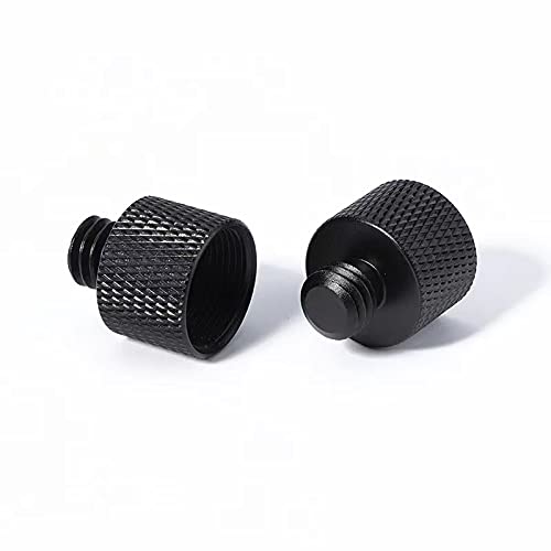 MxTong Mic Stand Adapter 5/8 to 3/8 and3/8 to 5/8 Mic Screw Adapter Thread for Microphone Stand Mount to Camera Tripod Adapter 2 Pack (mic screw