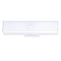 Two-Light Interior Wall Fixture with Ground Convenience Outlet, White Finish Base with White Ceramic Glass
